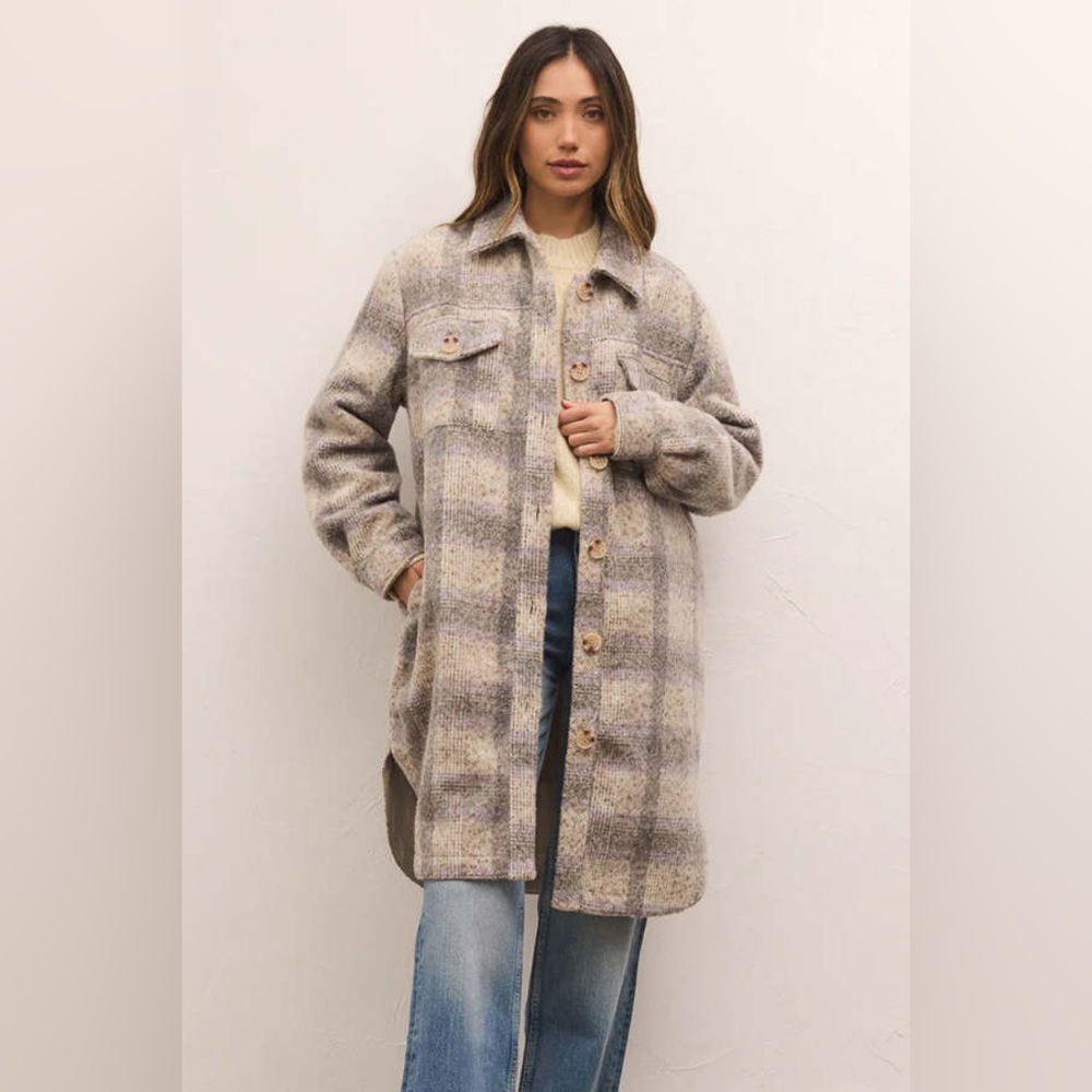 SonomaPlaid Longline Coat